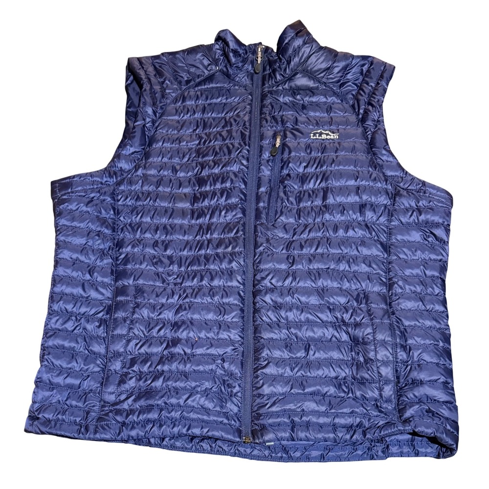 L.L.Bean Ultralight 850 Down Vest Mens XL Blue Packable Puffer DownTek 295908
